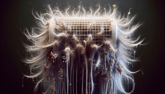 Examining the Impact of Heaters on Hair Health: Hair strands drying and frizzing due to heater's low-humidity effect.