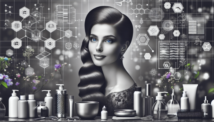 Woman with long hair in elegant updo receiving restorative treatment at a luxurious salon.