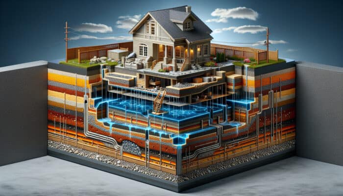 Weeping Tile Services in Langley: Diagram illustrating the installation and functionality of weeping tile systems in a Langley home, complete with expert annotations.