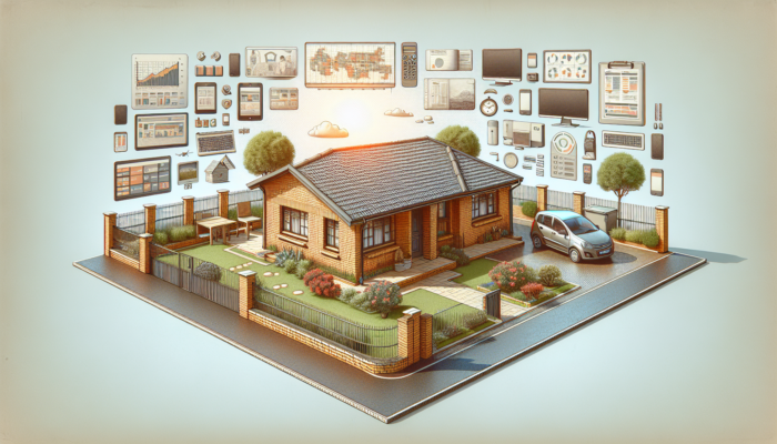 A modest brick home in Benoni's Actonville suburb with two bedrooms, small garden, driveway, under a sunny sky.